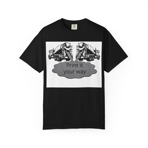 Cement Mixer Graphic T-Shirt — Retro Construction Concrete Pour Design